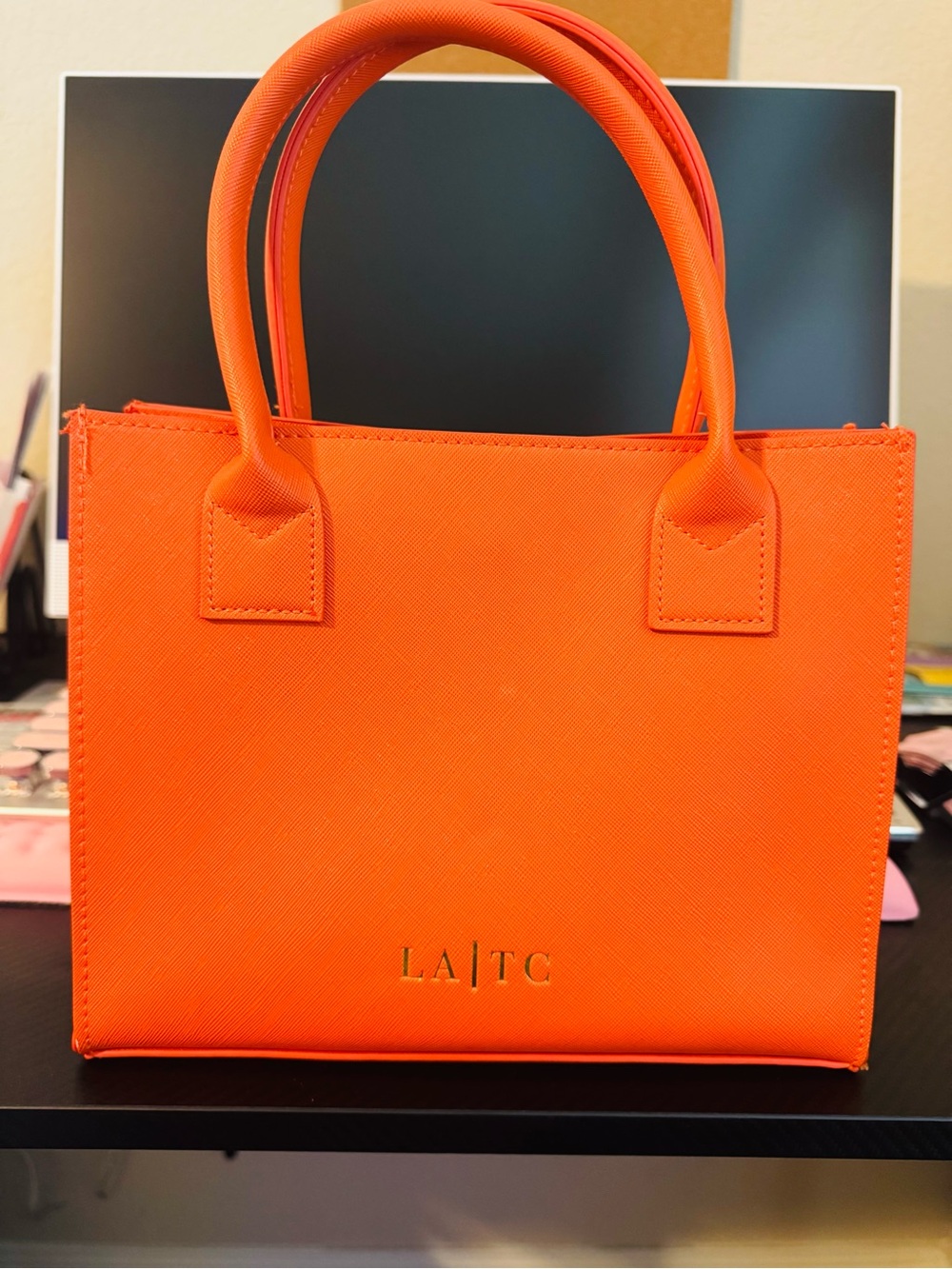 NWT HOTMÈS PARIS Mini Vegan Leather tote - Picture 3 of 7